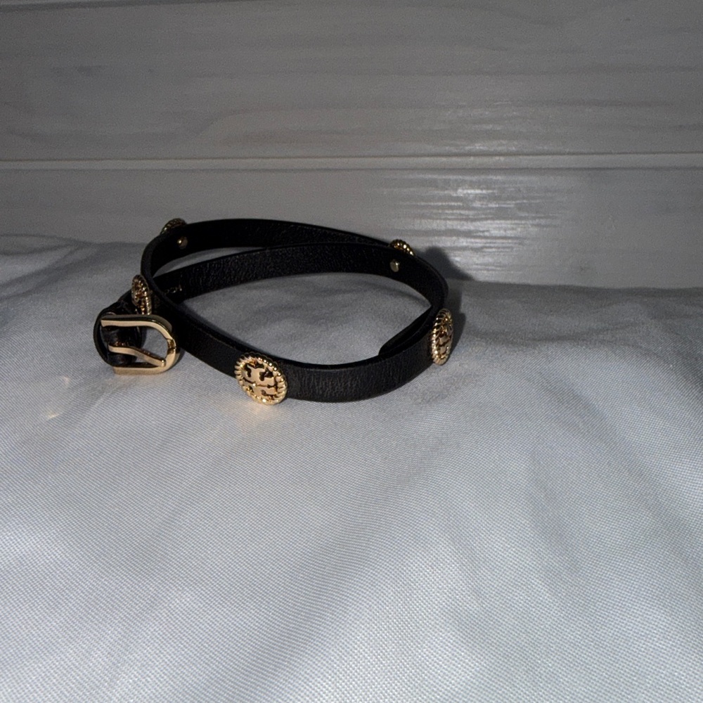 Tory Burch double wrap, leather wristlet strap NBNT